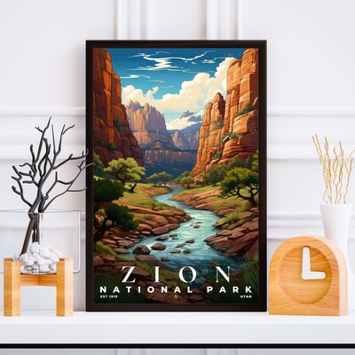 Zion National Park Poster, Travel Art, Office Poster, Home Decor | S7 - image5